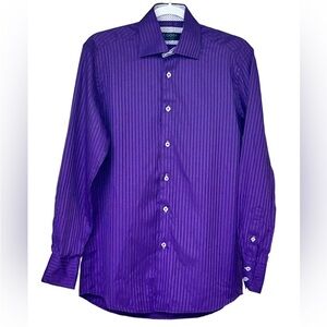 COOGI Classic Button Down Long Sleeves Striped Shirt Size S